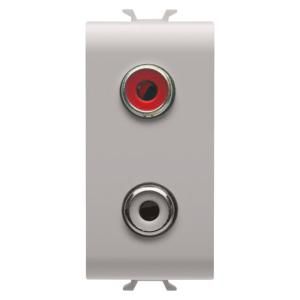 AUDIO AND VIDEO SOCKET-DOUBLE RCA-1 MODULE-NATURAL SAT