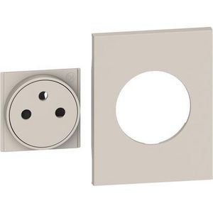 Sierplaat vlak contactdoos 2P + A zand LivingNow BTKM55M3F