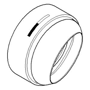 Kapje 40x24mm Champagne (22kt Goud)