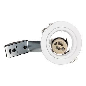 Inbouwspot vast spot GU10 Alu wit