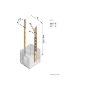 Verticale ophangset XR 80-165cm