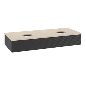 Wastafelonderkast Antao 1200x190x500mm Black Matt Lacquer K13153PD