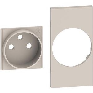Sierplaat contactdoos 2P + A znd 2 modulen LivingNow