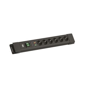 CONNECTUS 6x 230V RA oversp. beveiliging schakelaar 2m RA zw