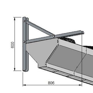 Set a 2 horizontale muurkonsoles t.b.v. luchtgordijn ACM