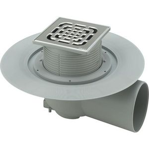 Vloerafvoer 100 kunststof/grijs 49551-557171