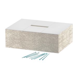 Eindstuk voor BSKD12-K0506 50x60 glasvezel grijs