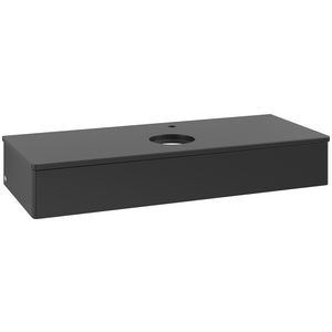 Wastafelonderkast Antao 1200x190x500mm Black Matt Lacquer L10050PD