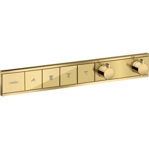 Afbouwdeel inbouwthermostaat RainSelect 4 functies 18,5l/min. Polished gold