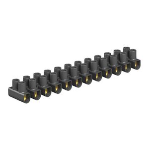Seriekroonsteen 6,0mm² polypr. zwart VVE=10