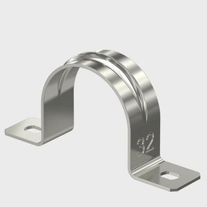 Bevestigingsklem met twee voetjes 32mm Roestvast staal A4 1.4571 Blank VVE=100