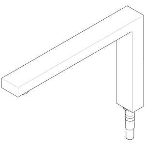 Uitloop 272x171x36mm, 5,68l/min. Dark Platinum gebors.