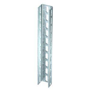 U-profiel 3-zijdig geperforeerd 70x50x1000 staal zinkt