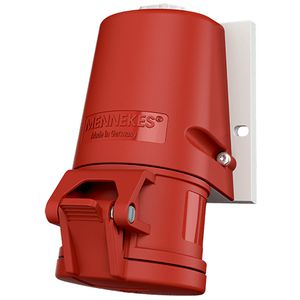 Wandcontactdoos 32A 4-polig 6H 400V IP44 HW/VN TA