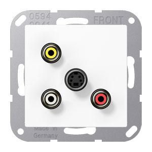 Afdekking AS500 a.wit Audio/SVideo