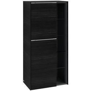 Middenkast SUBWAY 3.0 574x1200x362mm Black Oak C59800AB greep alu. glans