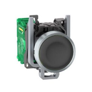 Draad- en batterijloze drukknop Ø22mm Zwart Harmony XB4