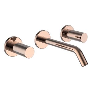 2-Hendel Inbouw wastafel Wand Mengkraan PVD rosegold