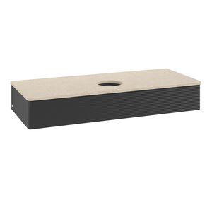Wastafelonderkast Antao 1200x190x500mm Black Matt Lacquer L10113PD