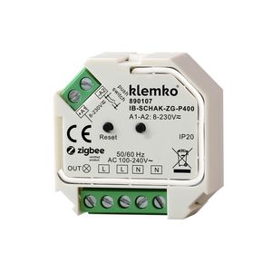 Schakelaar inbouw Zigbee 1-200W LED puls/ draadloos Klemko
