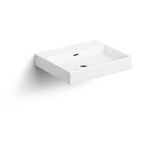 Wash Me wastafel 500x420x80mm wit ker. 3x voorbewerkte kraaangaten excl. plug