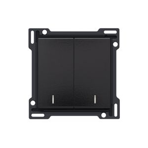 Afwerkingsset dubbele lens serieschakelaar pianoblack