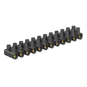 Seriekroonsteen 10,0mm² polypr. zwart VVE=10