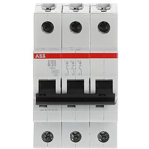 Installatieautomaat 6kA 3-polig B-karakteristiek 20A