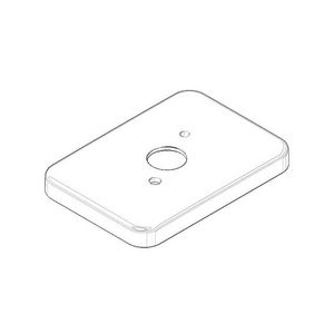 Rozet v. wandaa. 55x78x8mm chr