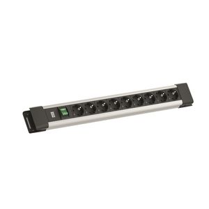 CONNECTUS 9x 230V RA schakelaar 2m RA grijs
