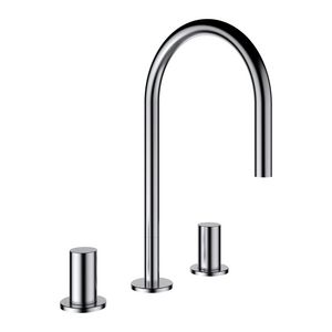 2Hendel 3Gaten Wastafelmengkraan PU waste PVD br.stai.steel