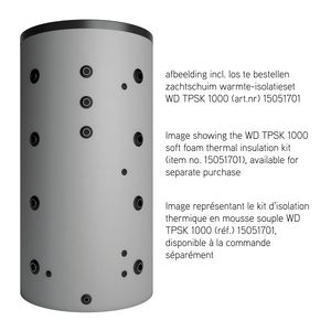 Buffervat TPSK 1000 diffusiedicht geisoleerd excl. warmte-isolatieset