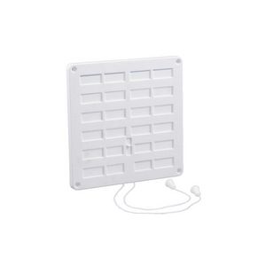 Afsluitbaar ventilatierooster 200x200mm wit