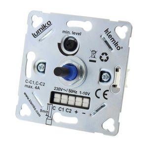 Potentiometer inbouw 1-10V wisselschakelaar Klemko