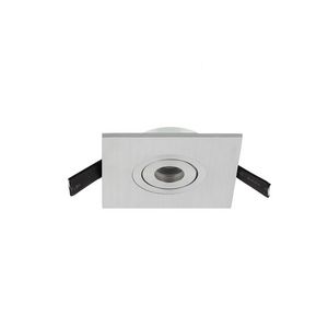 Inbouwarmatuur vierkant 1voudig 80x80mm Verona aluminium