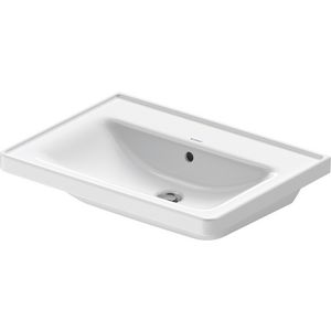 D-NEO #236765 wastafel 650mm wit zonder kraangat met overloop