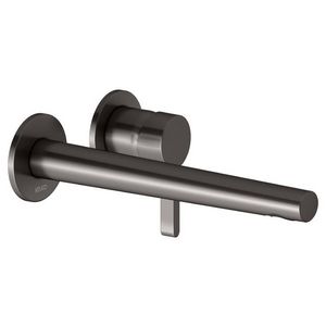 1-hendel wastafelmengkraan UP wandmontage 243mm titaanzwart geborsteld