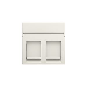 Centraalplaat data 2x RJ cotton white textured