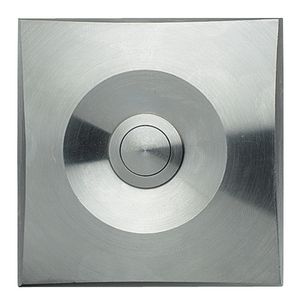 RVS beldrukker vierkant opbouw
