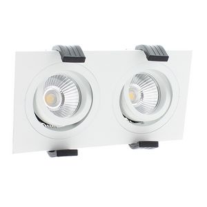 Dubbel rechthoek inbouw armatuur Bonnita lichtbronnen Wit