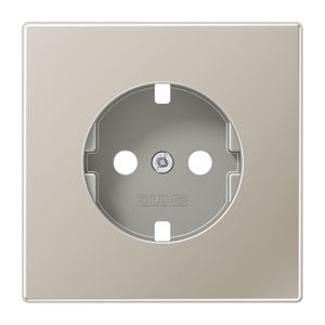 Centraalplaat wandcontactdoos edelstaal gelakt