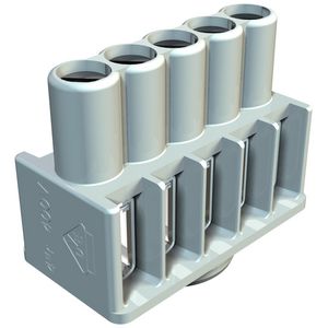 Klemmenstrook 4mm² polyam li.grijs VVE=10