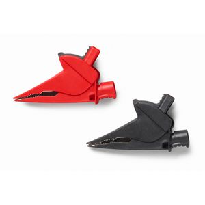 Krokodillenklemmen, CAT III 1500 V, rood en zwartAC385