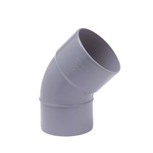 Wadal PVC lijm bocht 45° 160mm grijs mof/spie