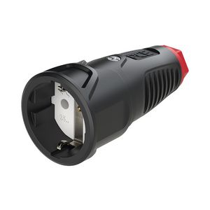 Koppelcontactstop randaarde Taurus2 zwa/roo rubber VVE=20