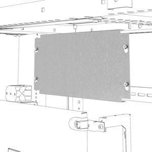 ACHTERPLAATMONTAGE VOOR NIET-MODULAIRE APPARATEN-QDX-600