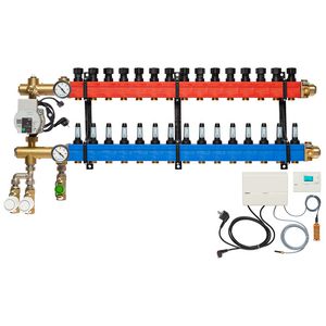 Vloerverw.verdeler 4850 3-pijps E-pomp OA. 10-145l/u 15-groeps
