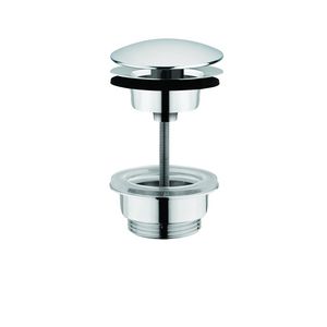 Plug niet afsluitbaar 1.1/4" m. overloop RVS-look