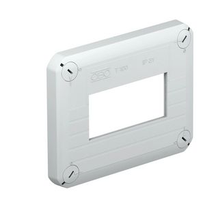 Deksel met 2V inbouw module 45, v. T100 kabeldoos 150x116x15