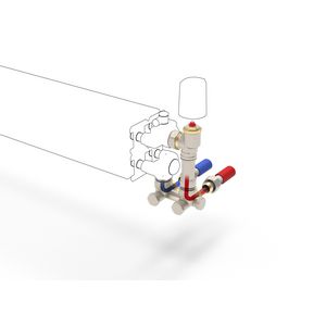 Aansluitset 187 ¾EC Fe/Cuø12/1 naar wand
